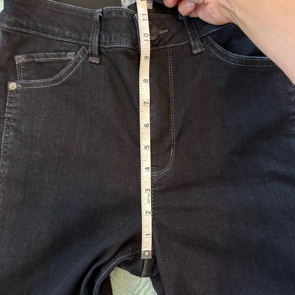 Wit & Wisdom Women's Dark Wide Leg Jeans Size 8 Petite Stretch High Waisted - Picture 6 of 13